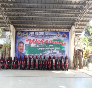 Medina Mayor Ken Nino T. Uyguangco welcome banner.