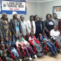 Wheelchair recipients in Africa